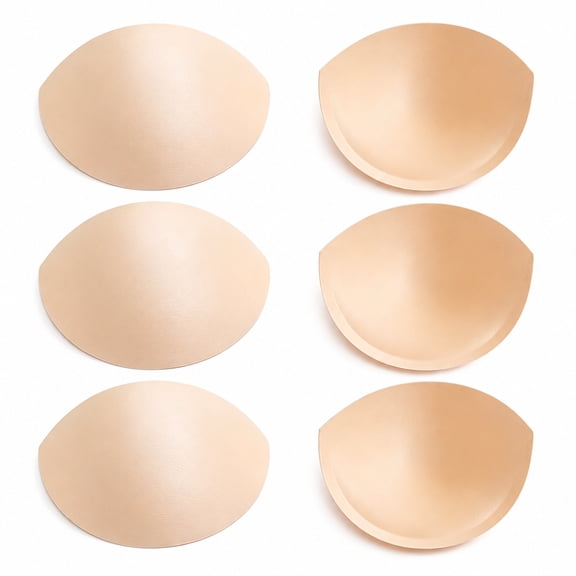 Bra Inserts Pads, 3 Pairs Bra Pads Sewn Padded for Swimsuits, Sports Bra, Bra Pockets, Wedding Dresses, Cups Inserts Padded Bra for Bra A/B or C/D D/E Cup