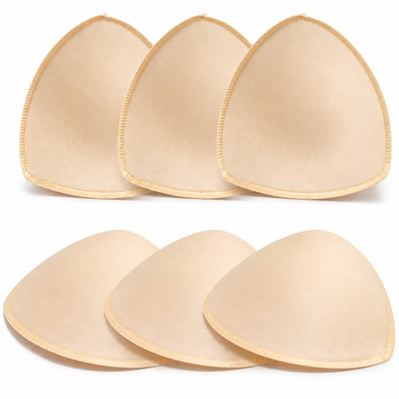 Bra Inserts Pads 3 Pairs, Breathable Bra Pads Inserts for Sports Bra, Swimsuits, Bra Pockets, Wedding Dresses, Cup Inserts Padded Bra for A/B, C/D Cup