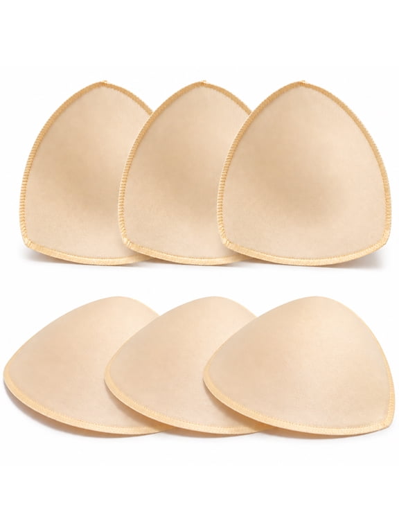 Bra Inserts Pads 3 Pairs, Breathable Bra Pads Inserts for Sports Bra, Swimsuits, Bra Pockets, Wedding Dresses, Cup Inserts Padded Bra for A/B, C/D Cup