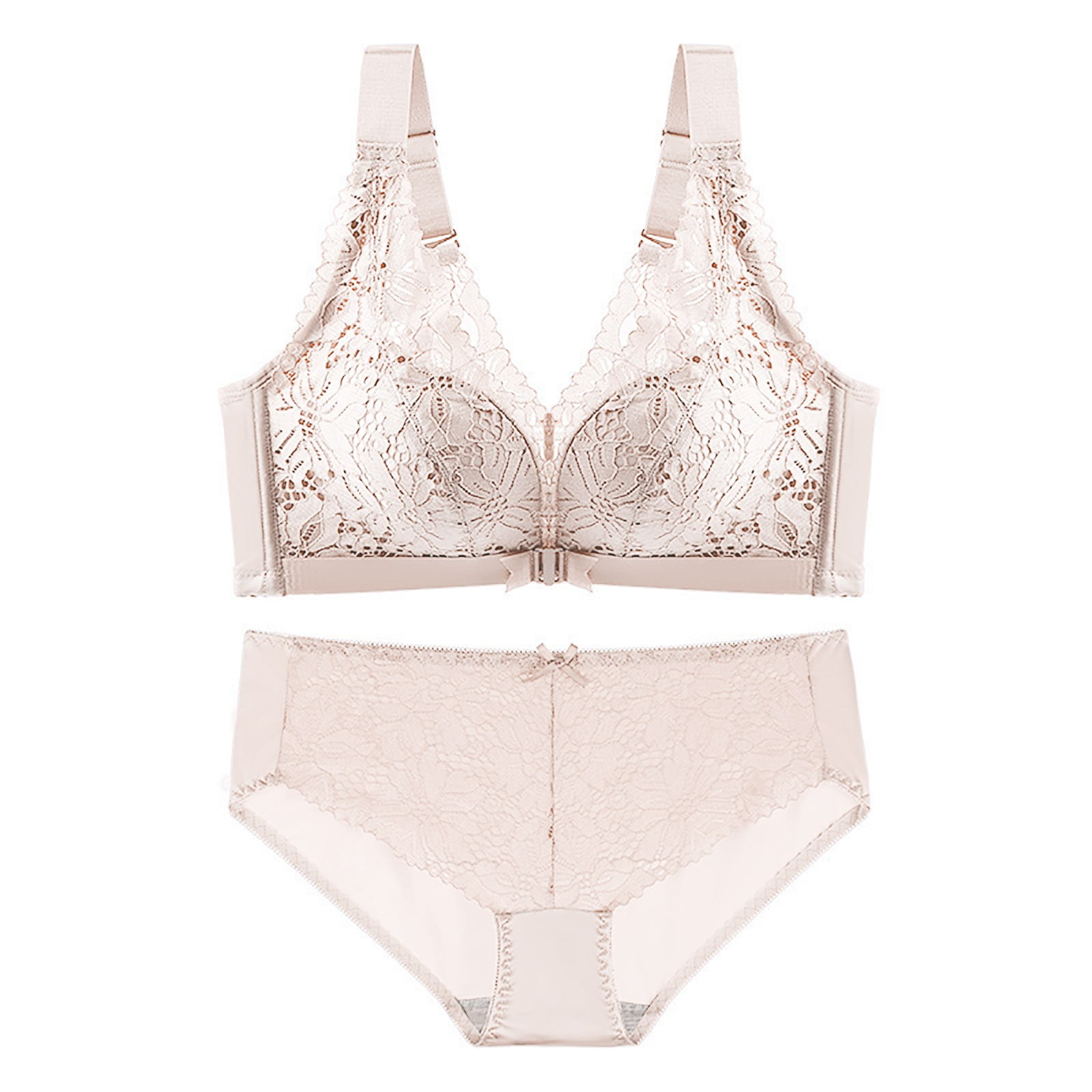 Bra and Knicker Sets Through Lingerie for Women 2 Piece Ladies' Solid