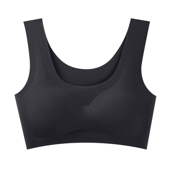 Bra,Lifting Wire-Free Jelly Bra,Supportive Push up Bras, Seamless Comfort and Soft Breathable Black 38
