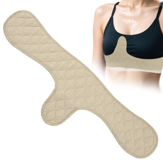 Bra Liners Breast - 1 Pc Reusable Cotton Breast Pads, Wicking Inserts for Underarms, Tummy & Postpartum, Odor Control, Quick-Dry, Soft, Comfortable, Washable, Lightweight Protection 1PC*1