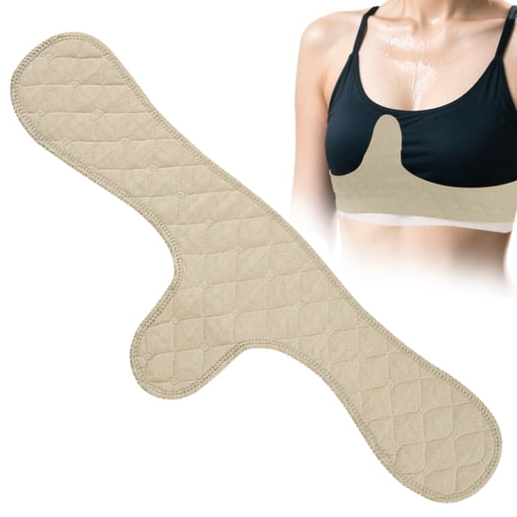 Bra Liners Breast - 1 Pc Reusable Cotton Breast Pads, Wicking Inserts for Underarms, Tummy & Postpartum, Odor Control, Quick-Dry, Soft, Comfortable, Washable, Lightweight Protection 1PC*1
