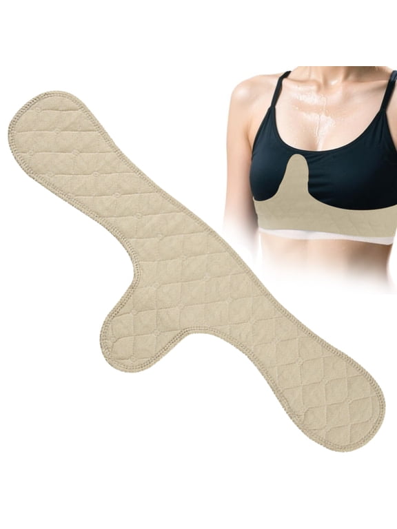 Bra Liners for Sweat,Reusable Cotton Bra Liners Under Bra Liners To Sweat Under Sweat Absorber Pads Sweat Pads Washable Rectangle Cotton Under Breasts Pads for Women Sweating Supplies 18.1"*6.3"