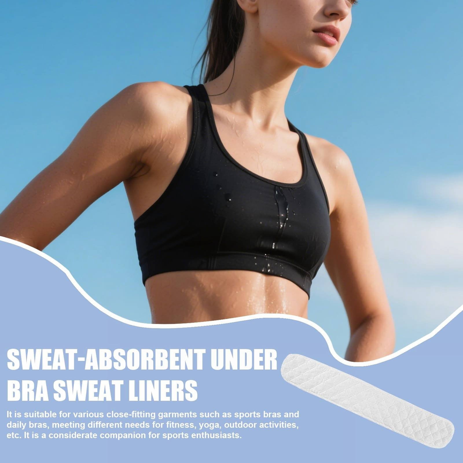 Sweat Razsh Bra Liners for Sweating Rash Boob Sweat Liner Cotton Pads, Chafing ...