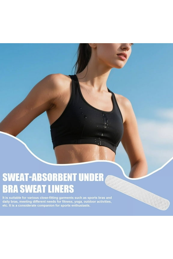 Bra Liners for Sweating Rash Boob Sweat Liner Cotton Pads, Chafing Protection, 3 Layer Reusable Washable Under Breast Sweat Absorber Pads for Woman-100 Pcs