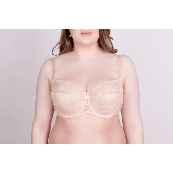 Bra Milavitsa 116180 - Lace Balconette, Cotton Cups