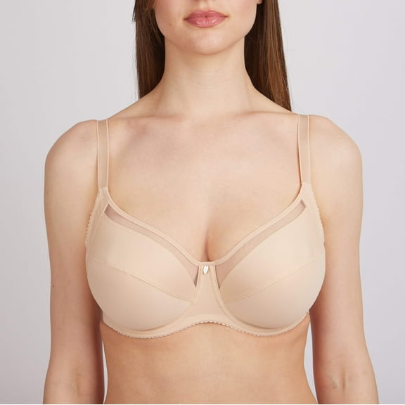 Bra Milavitsa 120150 - Underwired, Mesh Insert, Wide Straps
