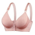 thumbnail image 1 of Bra No Underwire Women Lightly Lined Bra Feature V-Neck Training Bra Style W-1132 Pinks XL, 1 of 4
