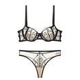 thumbnail image 1 of Bra Set For Women HighEnd Comfort Breathable Ultrathin Gathered Design Pure Desire Embroidery Lace Lingerie, 1 of 1