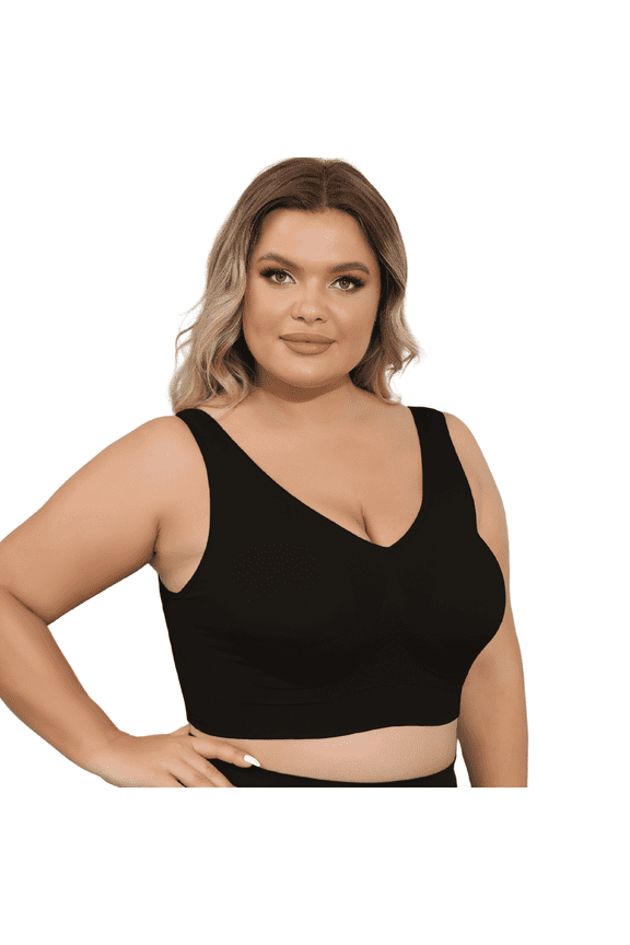 Bra Sports Bra Seamless Solid Colour Full Coverage With Removable Pads Women's Yoga Sports Bra Comfortable & Breathable Wire-free Design Hand & Machine Washable