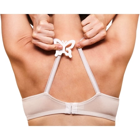 Bra Strap Clips - Racer Back - Conceal Straps - Cleavage Control (Butterflys - 4 Pack)