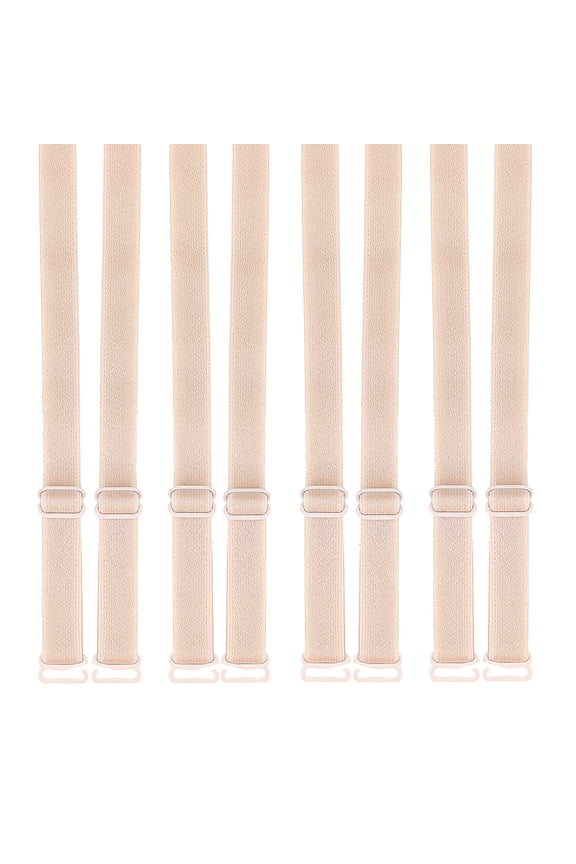 Bra Straps Replacement-Adjustable 1.2cm Wide High-Quality Durable Elastic Shoulder Straps for Women,Nude,4pack