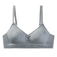thumbnail image 1 of Bra For Teen Girls With Padding Seamless Sports Bra Adjustable Back Closer Teenage Girls Sports Bra Seamless Removable Shoulder Strap Training Bra Pack #Z03Grey 34, 1 of 8