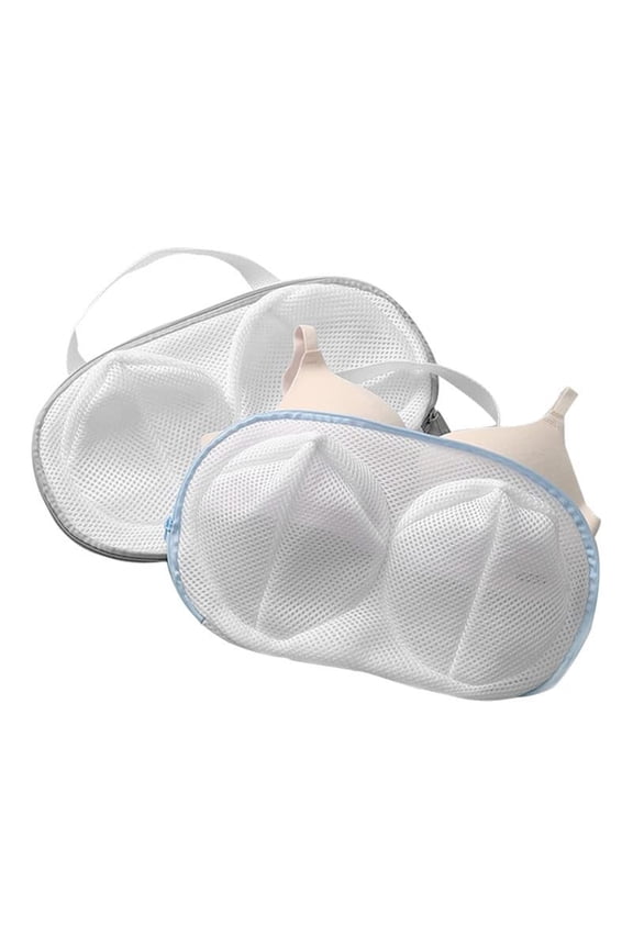 Bra Wash Bag Set of 2 Mesh Laundry Washing Bags with Premium Zipper for Bra Foldable Mesh Lingerie Underware Mesh Wash Bags Bra Washer Protector for Washing Machine
