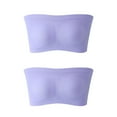 thumbnail image 1 of Bra Wireless Women Convertible Bra Feature V-Neck Balconette Bra Style W-1834 Purple 5XL, 1 of 4