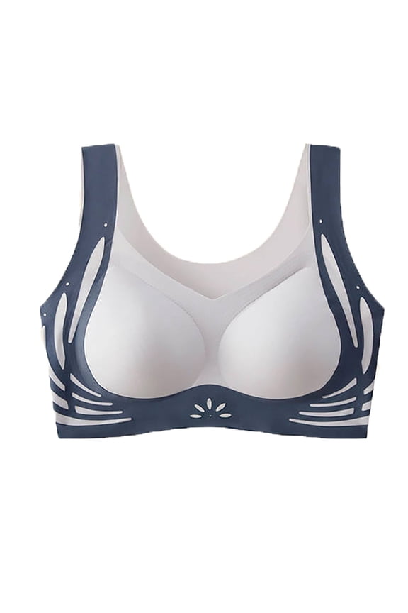 Bra for Women Comfort Strapless Full Coverage Plus Size Liquid Seamless Soft Support Bra Without Steel Ring Fixed Cup Thin Gathering And Lifting Sports Back Bra