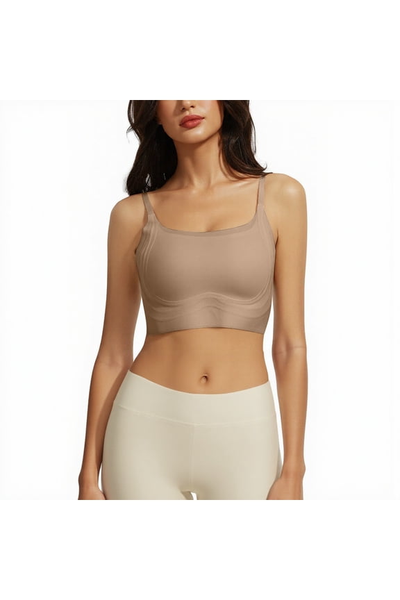 Bra Women’s Cloud Feel Ice Seamless Supportive Everyday Wear for All Seasons without Underwire or Padding, M, Brown