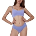 thumbnail image 1 of Bra and Panty Sets for Women Crop Top and Ribbed Panties Set Fitness Sports Push up Ladies Underwear, 1 of 4