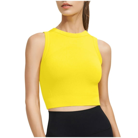 Bra and Panty Sets for Women Pullover Bra Feature V-Neck Wire-Free Bra Style W-1800 Yellow M