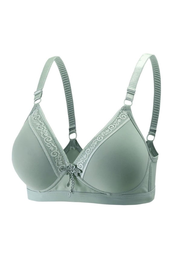 Bra for Backless Dresses Women Convertible Bra Feature V-Neck Nursing Bra Style W-1631 Hook and Eye Closure Workout Bras Green L