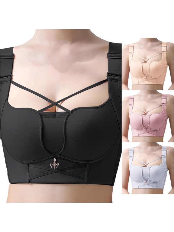 Bra for Everyday Comfort Full Coverage Wireless Shapewear Bra with Side and Lift for Versatile Wear
