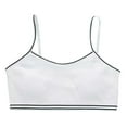 thumbnail image 1 of Bra for Girls Crop Top Bra Girls Seamless Sports Bra Training White Teen Bra Camisole Style Lightweight Seamless Kids,White, 1 of 4