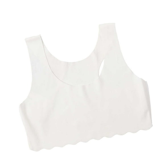 Bra for Girls Sport 10-12 Girls Bras Ages 12 Training Bras Training Bras for Girls Scalloped Bra Wireless Bras Bralette Comfy Bra #White 9-13 Years