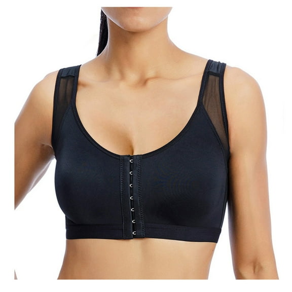 Bra for Seniors Front Closure - Posture Corrector Bra - Full Coverage, Wirefree - Polyester, Supportive for Older Women & Post Wear