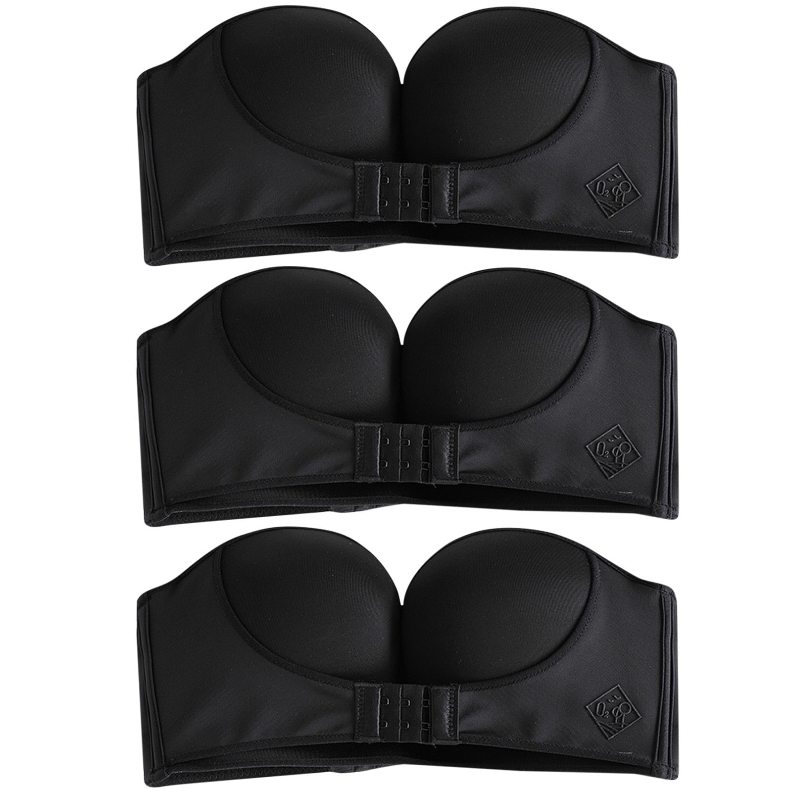 Buy UJEAVETTE® Womens Bra Strapless Lingerie Front Closure Brassiere Black  34Ab at
