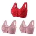thumbnail image 1 of Bra for Women Full-Coverage Bra Feature V-Neck Training Bra Style W-636 Red S, 1 of 5