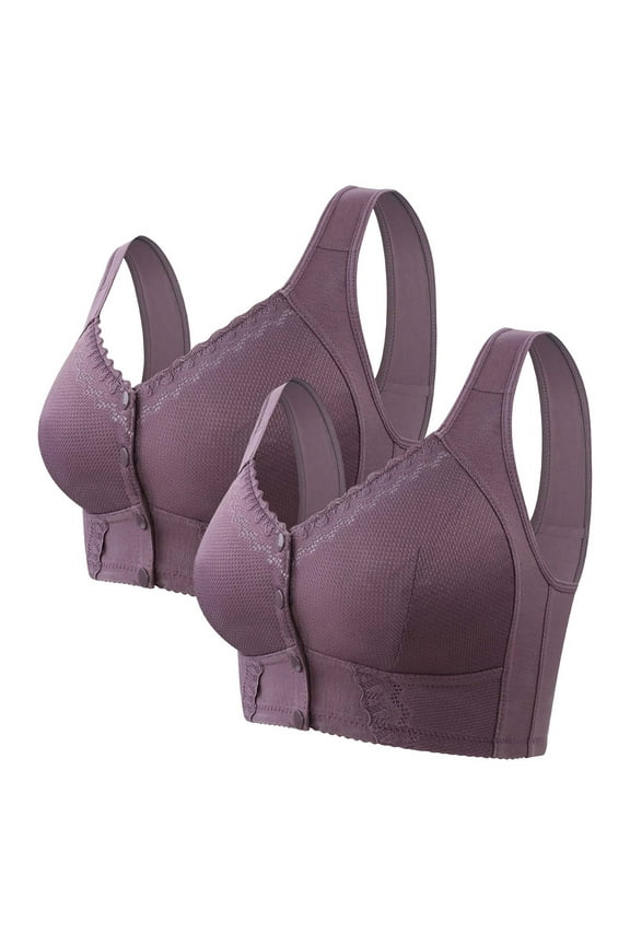 Bra for Women Moona Bra for Senior Front Closure Breathable Bra for Seniors Wirefree Bras for Older Women