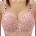 thumbnail image 1 of Bra for Women No Underwire Comfortable Plus Size Push-up Bra Everyday Underwear, Pink 46D, 1 of 7