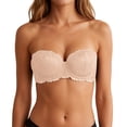 thumbnail image 1 of Bandeau Bra for Women Demi Cup Underwire Support Floral Lace Strapless Wedding Party Underwear, 1 of 5