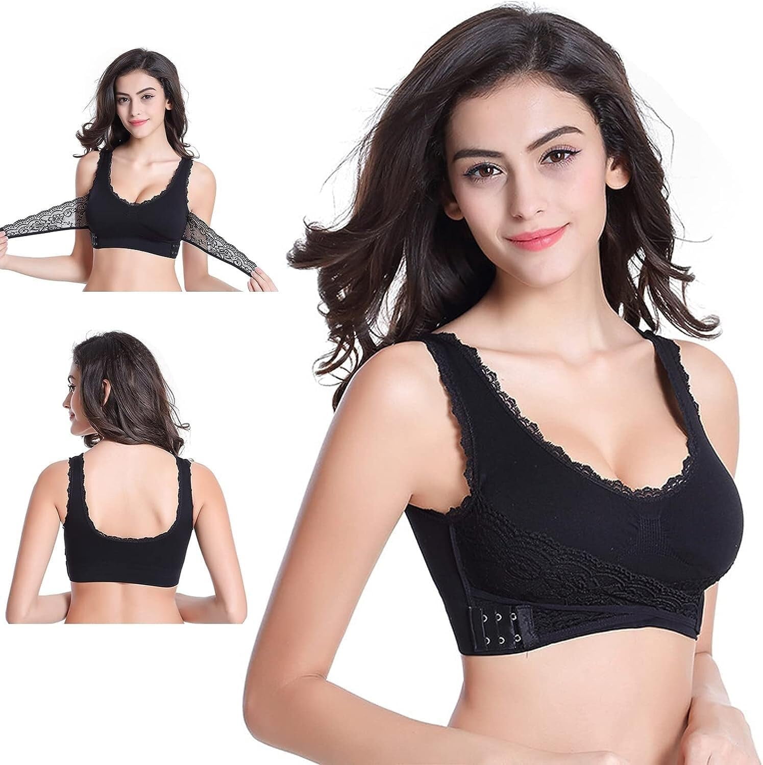 Bra for Women,Stretch Plus Shapermint Bra Wireless Bras with Support