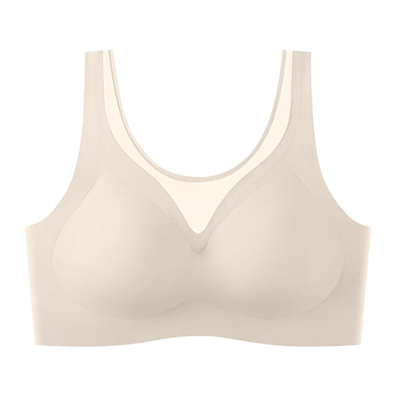 Bra for Women With Support 44c Bra Women's Front Side Buckle Lace Edge Without Steel Ring Movement Seamless Gathering Adjustment Yoga Sleep Large Bra