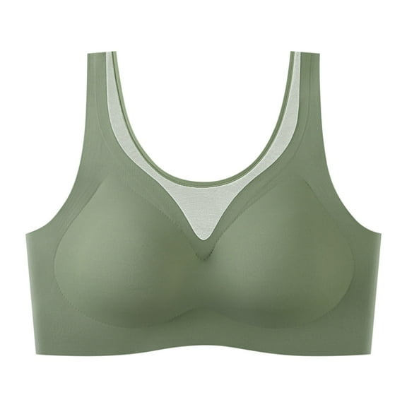 Bra for Women With Support 44c Bra Women's Front Side Buckle Lace Edge Without Steel Ring Movement Seamless Gathering Adjustment Yoga Sleep Large Bra