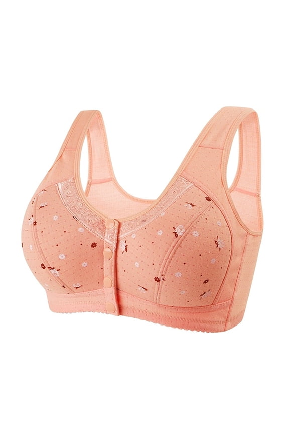 Bra s for Older Women Comfortable Convenient Front Closure Cotton Bras for Seniors