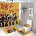 thumbnail image 1 of Bra-tz 4 Piece Bathroom Shower Curtain Sets Non-Slip Rugs Bath Mat Toilet Lid Cover U Shaped Mat for Bathroom Decor Set 72" X 72", 1 of 8