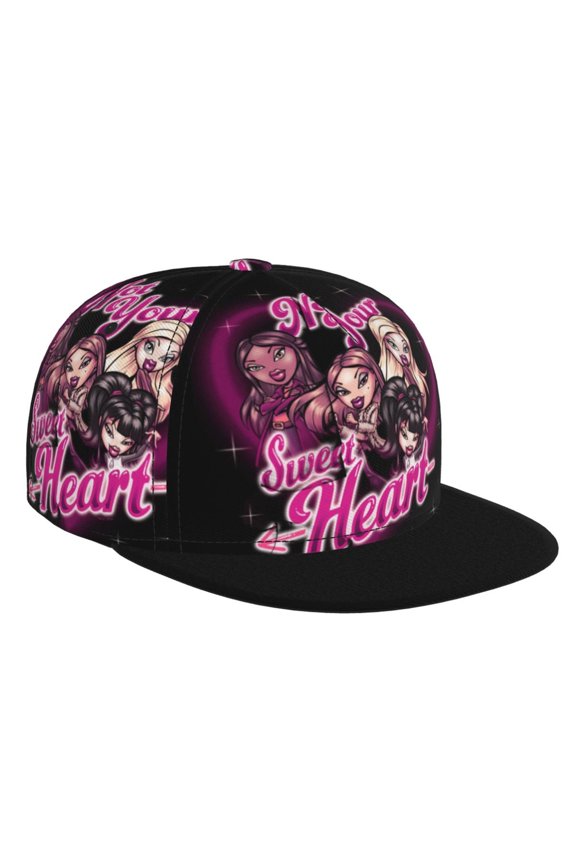 Bra-tz Flat Brim Bill Baseball Cap Adjustable Hat Hip Hop Caps for Dad Men Women