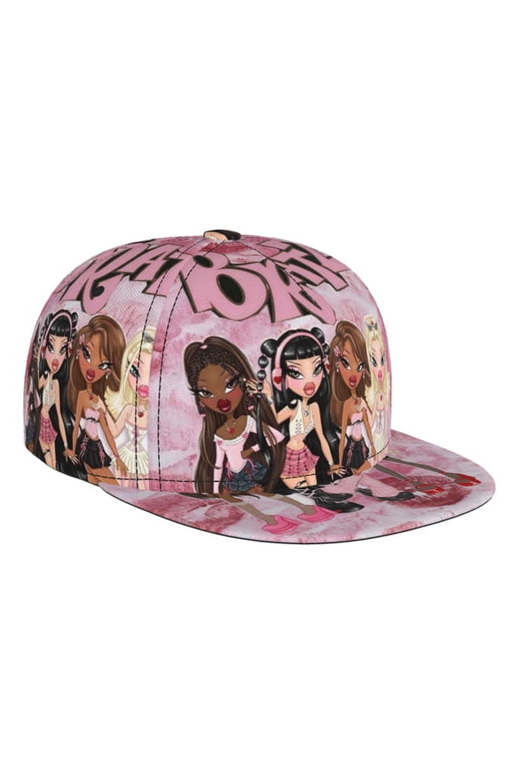 Bra-tz Flat Brim Bill Baseball Cap Adjustable Hat Hip Hop Caps for Dad Men Women