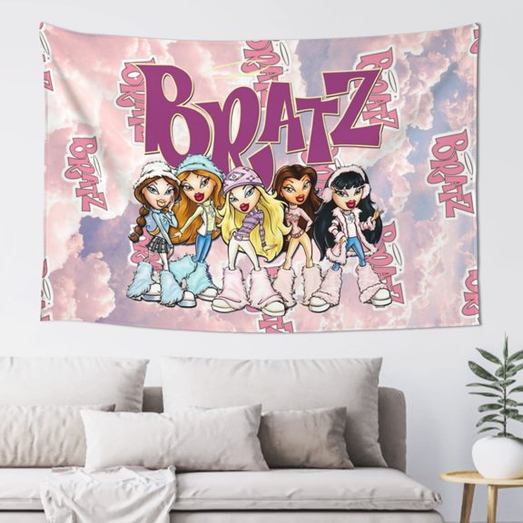 Bra-tz Wall Tapestry Poster for Bedroom Aesthetics Room Decor Flag Wall Hanging Dorm Living Room 60''x 40''
