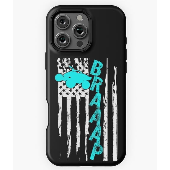Braaap 4 Wheeler All Terrain ATV USA Flag Phone Case for iPhone 16 15 14 13 12 11 Pro Max - Creative Art M97