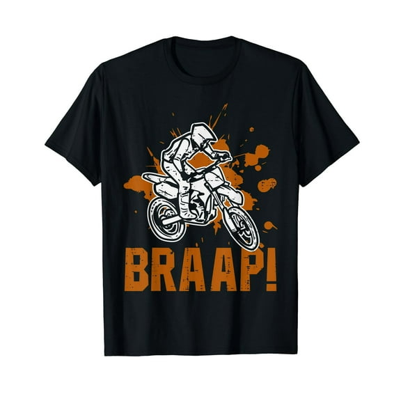 Braap Dirt Bike Motocross Track Biker Men T-Shirt Black Tee