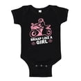thumbnail image 1 of Braap Like A Girl Baby Bodysuit One Piece 6 mo Black, 1 of 3