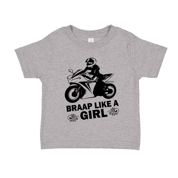 Braap Like A Girl Toddler T-Shirt 2T Athletic Heather