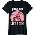 thumbnail image 1 of Braap Tshirt Motorcycle Girl Motocross Shirt Dirt Bike T-Shirt, 1 of 3