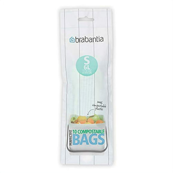 Brabantia 419683 Trash Bags, 1.6 Gallon, Green