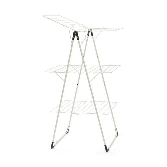 Brabantia Collapsible Metal Clothes Drying Rack Tower, 76 Feet, Off-White