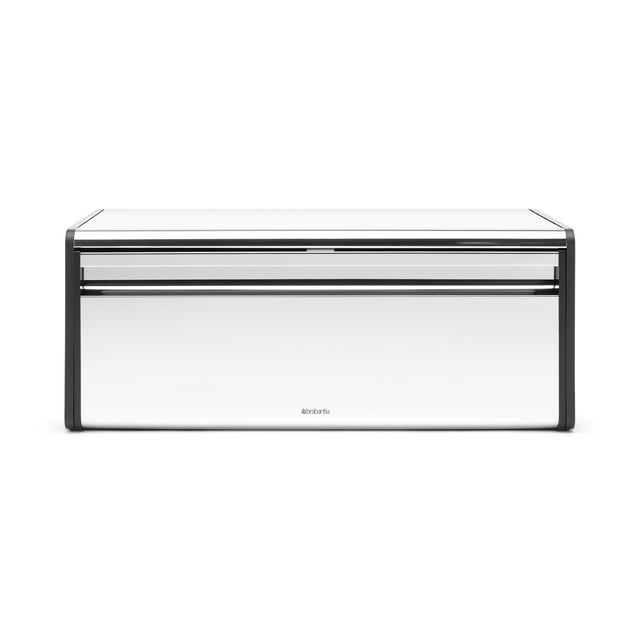 Brabantia Fall Front Metal Bread Box, Brilliant Steel